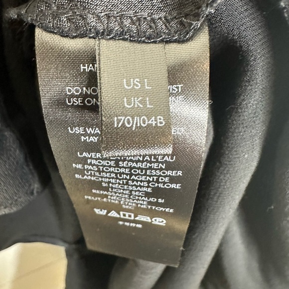 Anthropologie Elyse Satin Slip Dress Cowl Neck Midi Classic Black - Size Large - Picture 5 of 10